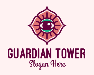 Spiritual Flower Eye logo design