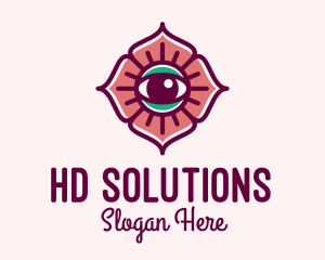 Spiritual Flower Eye logo design