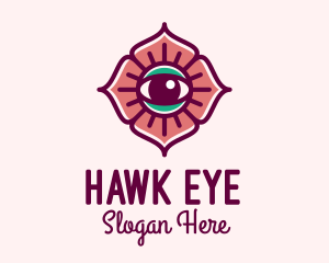 Spiritual Flower Eye logo design