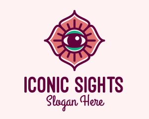 Spiritual Flower Eye logo design