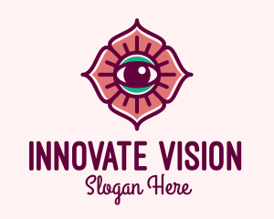 Spiritual Flower Eye logo design