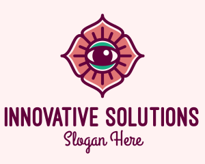 Spiritual Flower Eye logo design