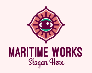 Spiritual Flower Eye logo design