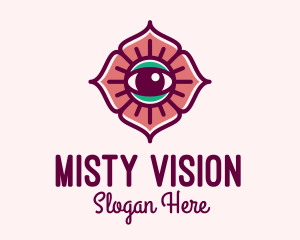 Spiritual Flower Eye logo design