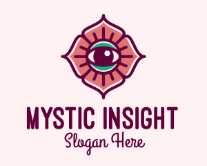 Spiritual Flower Eye logo design