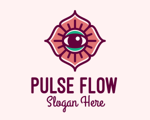 Spiritual Flower Eye logo design