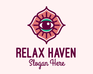 Spiritual Flower Eye logo design