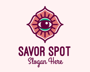 Spiritual Flower Eye logo design