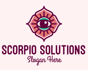 Spiritual Flower Eye logo design