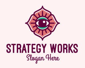 Spiritual Flower Eye logo design