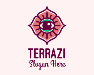 Spiritual Flower Eye logo design