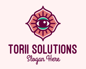 Spiritual Flower Eye logo design