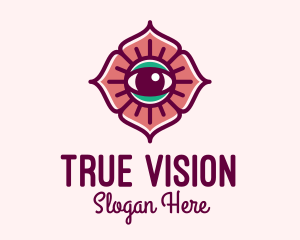 Spiritual Flower Eye logo design