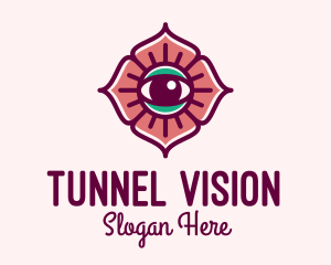 Spiritual Flower Eye logo design