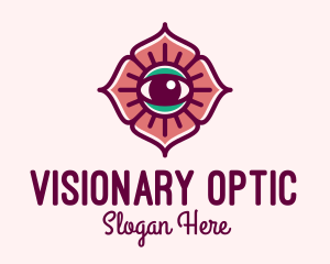 Optic - Spiritual Flower Eye logo design
