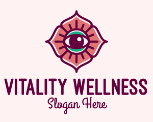 Spiritual Flower Eye logo design