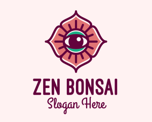 Spiritual Flower Eye logo design