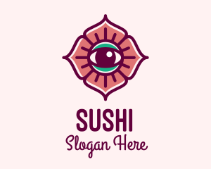 Spiritual Flower Eye logo design