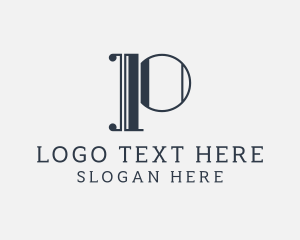 Pillar - Elegant Art Deco Letter P logo design