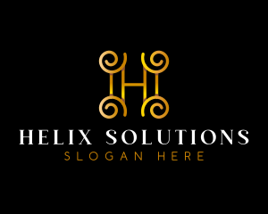 Luxury Deluxe Ornament Letter H logo design