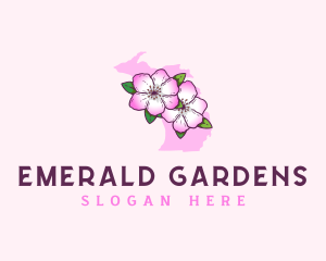 Apple Blossom Michigan logo design