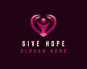 Donation - People Heart Charity logo design
