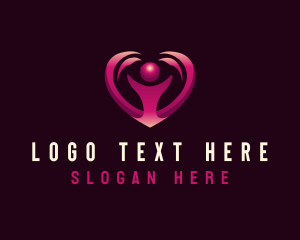 Support - People Heart Charity logo design