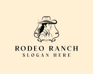 Cowgirl - Western Cowgirl Hat logo design