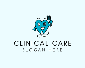 Pediatric Dental Toothbrush logo design