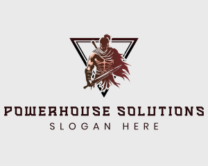 Strong - Warrior Strong Swordsman logo design