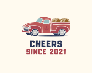 Truck - Wine Barrel Delivery Truck logo design