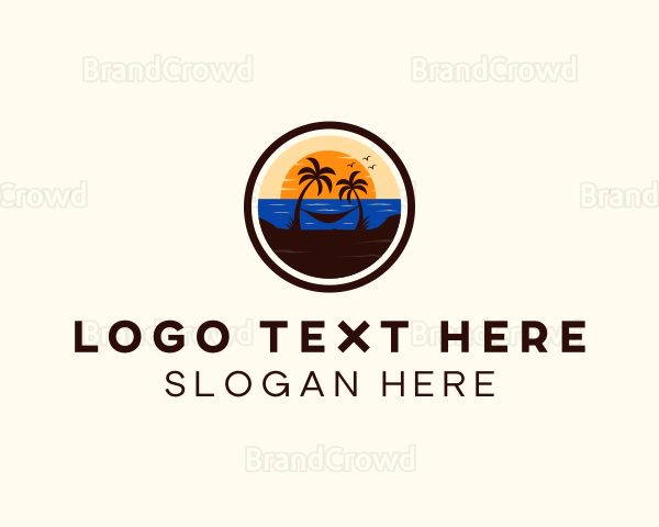 Beach Hammock Sunset Logo