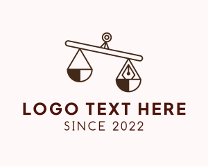 Court House - Weighing Scale Pen logo design