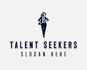 Recruitment - Female Recruitment Manager logo design