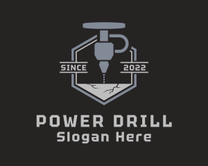 Drilling Machine Industry logo design