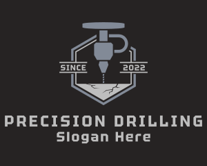 Drilling - Drilling Machine Industry logo design