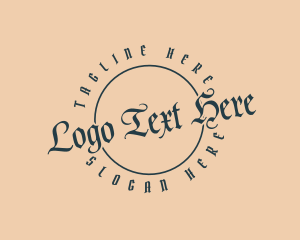 Calligraphy - Gothic Tattoo Shop logo design