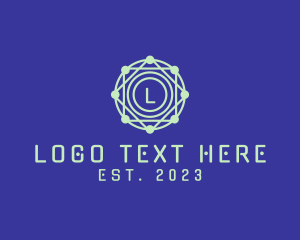 Letter - Digital Circuit Software Networking logo design
