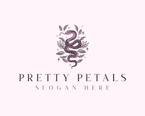 Floral Snake Spa logo design