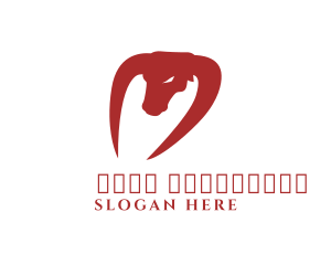 Livestock - Red Buffalo Horn logo design