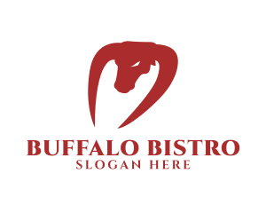 Red Buffalo Horn logo design