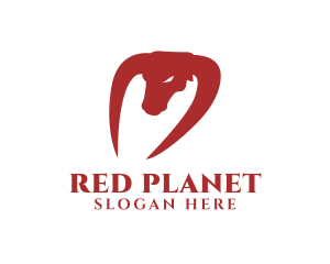 Red Buffalo Horn logo design