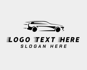 Drag Racing - Sedan Car Racing logo design