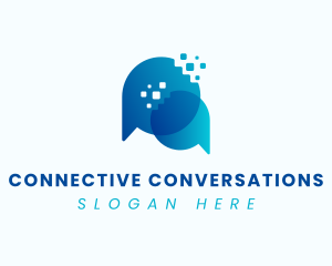 Dialogue - Tech Chat Communication logo design