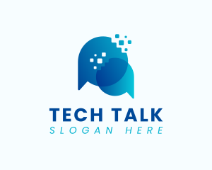 Tech Chat Communication logo design
