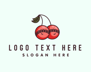 Boobs - Cherry Fruit Brassiere logo design