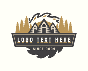 Logging - Cabin Carpentry Construction logo design