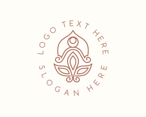 Massager - Lotus Zen Yoga logo design
