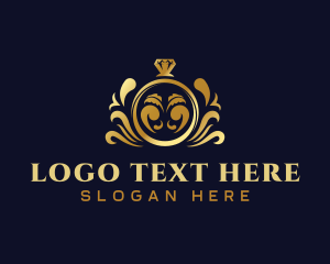 Ring - Floral Diamond Ring logo design