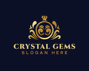 Floral Diamond Ring logo design